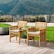 Alaterre Furniture Bristol Acacia Wood Outdoor Double Seat Bench with Attached Table ANBR01ANO - alternate 1